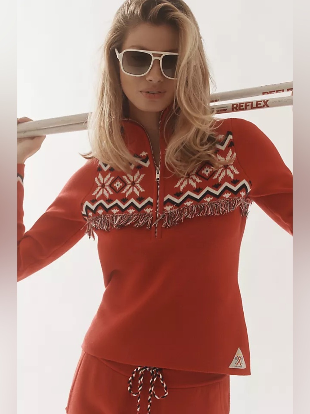 Anthropology The Upside Keystone Blanche Half-Zip Sweater